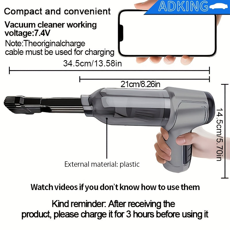 Aire comprimido inalámbrico de mano para limpieza de teclado y coche