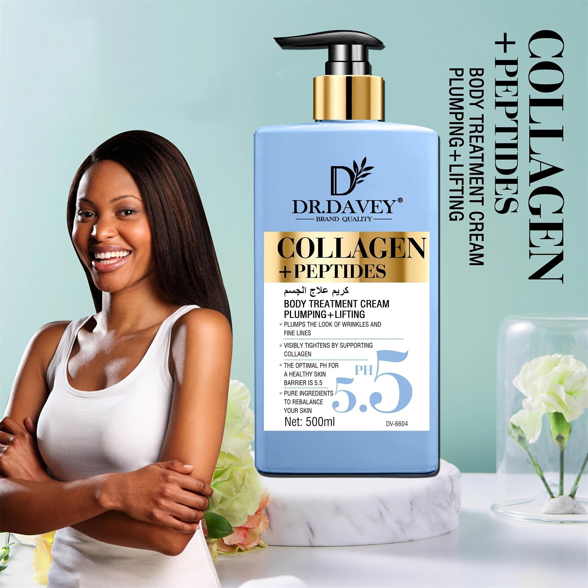 500ml Collagen Peptide Body Lotion for Men and Women Moisturizing All Seasons