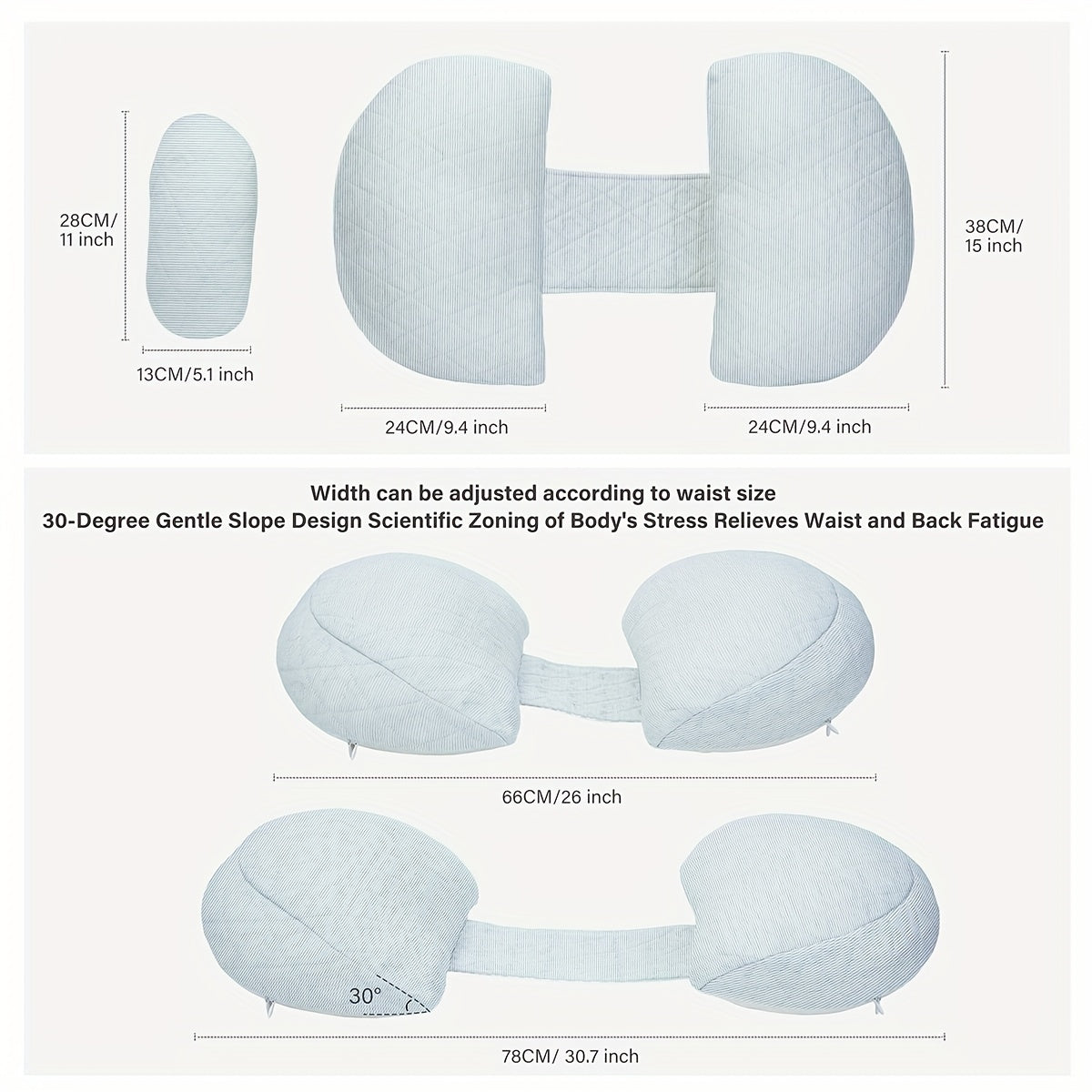 Tug‘ish uchun yostiq yon tomonda uxlaydiganlar uchun sovutish, to‘liq tanani qo‘llab-quvvatlash, olib tashlanadigan qopqoq, yengil ko‘k