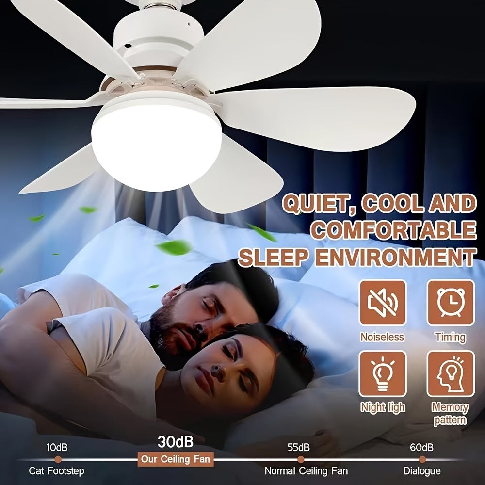 LED Ceiling Fan Light Kit Dimmable 3-Color E27 Base Large Small for Indoor Rooms