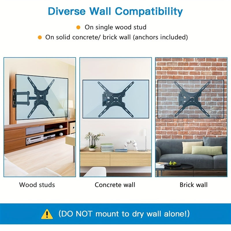 Soporte de pared para TV de movimiento completo para pantallas curvas LED LCD de 32-55 pulgadas