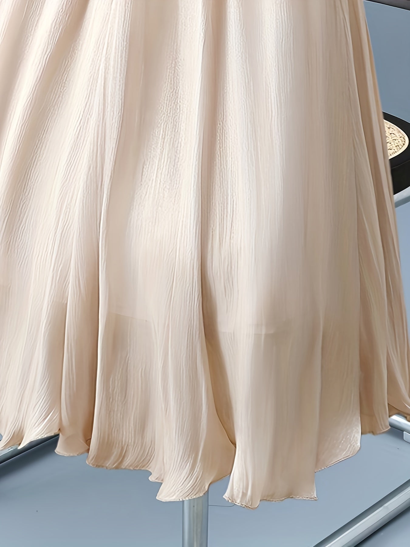 Women's A-Line Mesh Skirt with Elastic Waistband for Spring and Summer Casual Wear