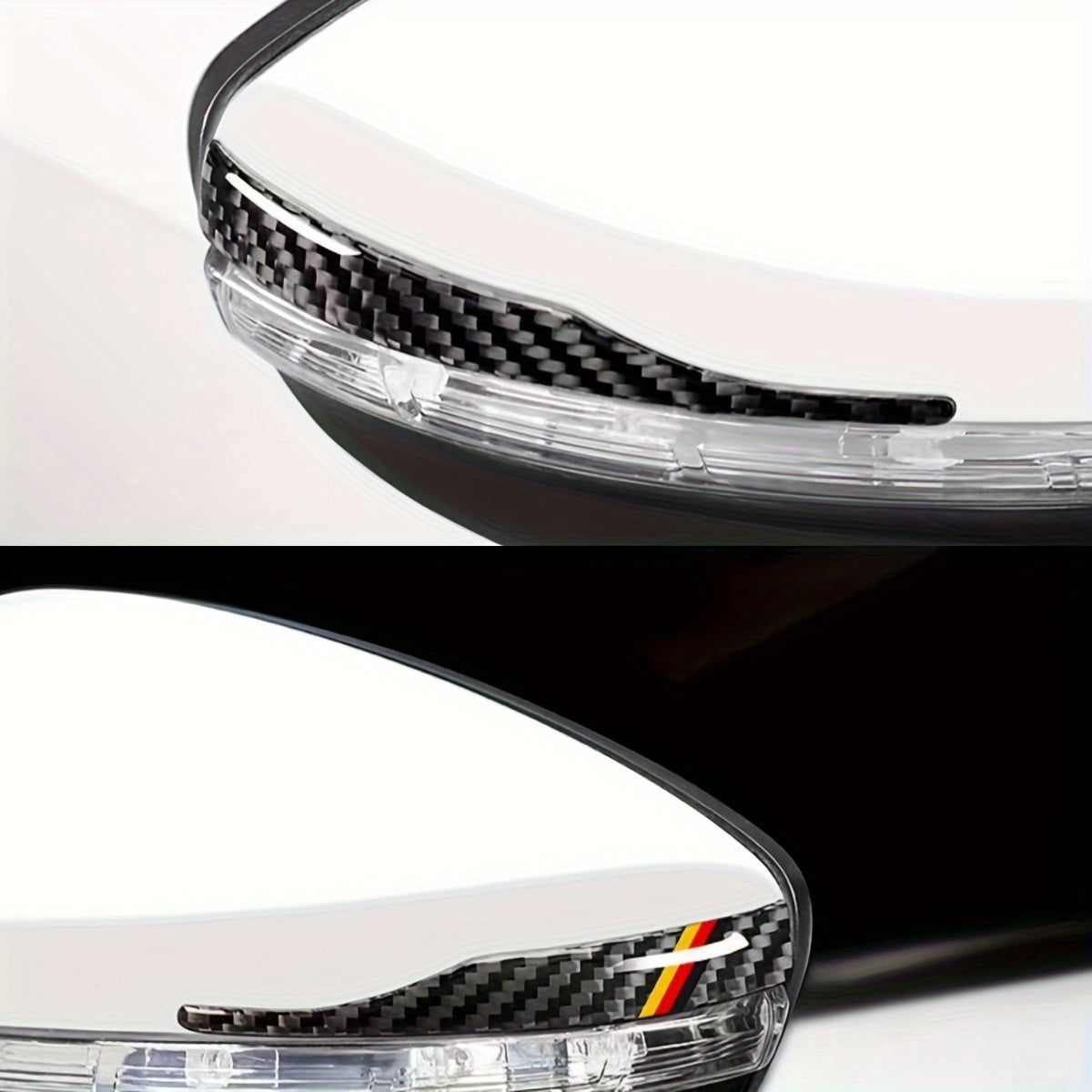 2Pcs Carbon Fiber Rearview Mirror Protection Stickers Anti-Collision Scratch Decals
