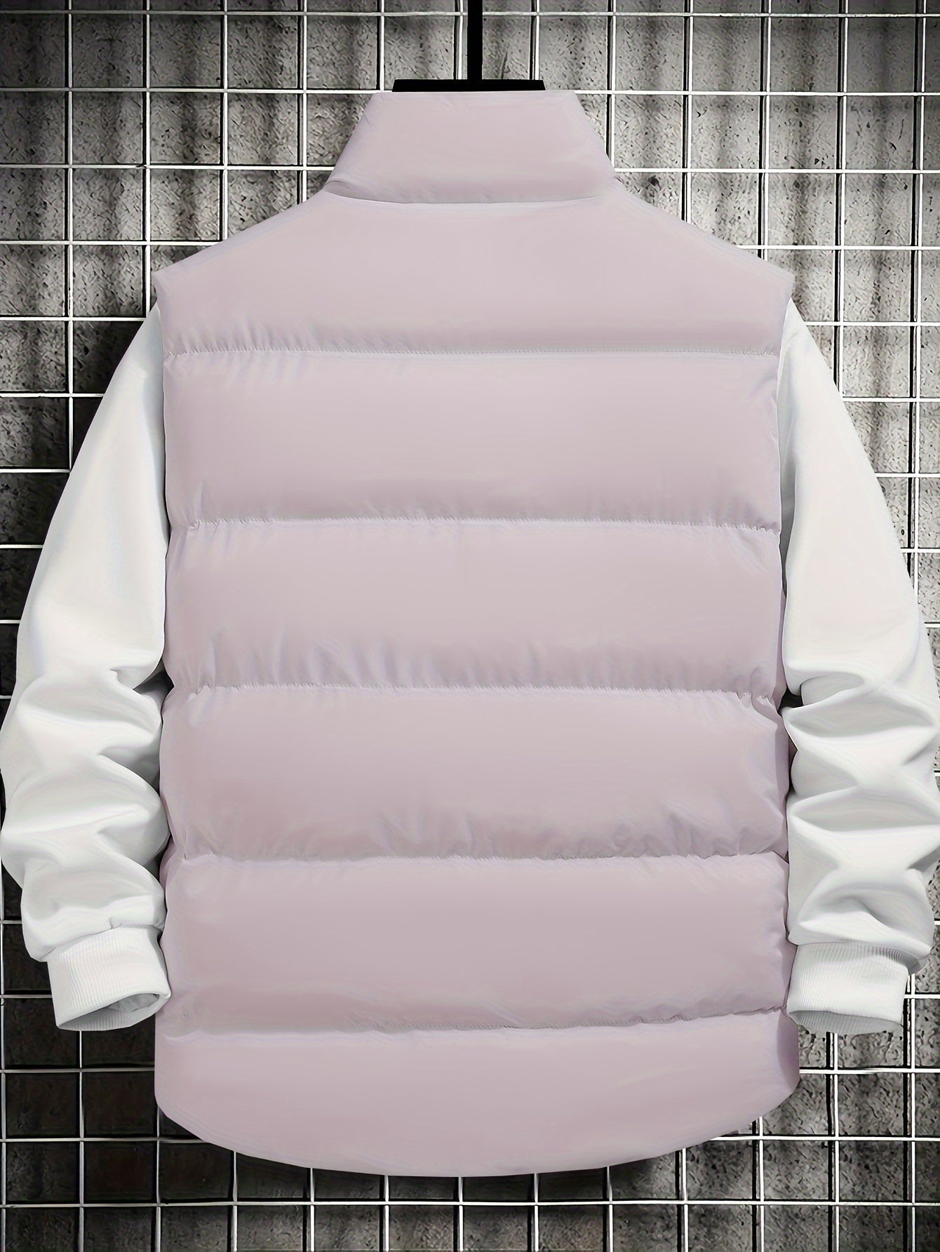 Men's Casual Stand Collar Vest Polyester Woven Sleeveless Fall Winter Outerwear