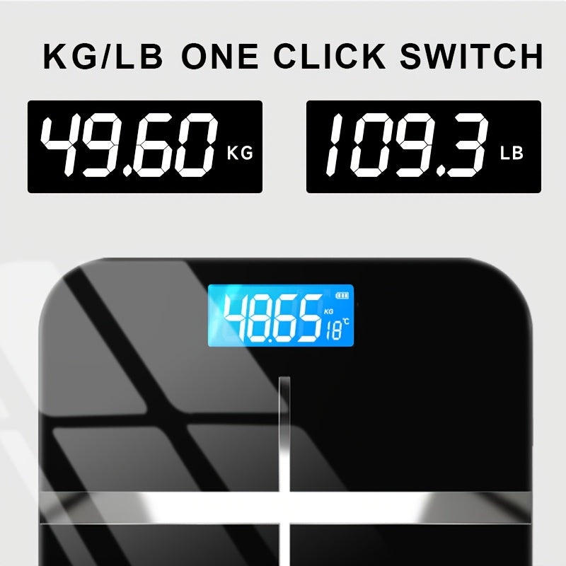 1 dona yuqori aniqlikdagi raqamli hammom tarozi, katta LCD ekran bilan, zamonaviy qora dizaynda. Uy, yotoqxona, ochiq havoda foydalanish uchun batareyali. Zamonaviy dizayn va mustahkam konstruktsiya bilan. Batareyalar kiritilmagan.