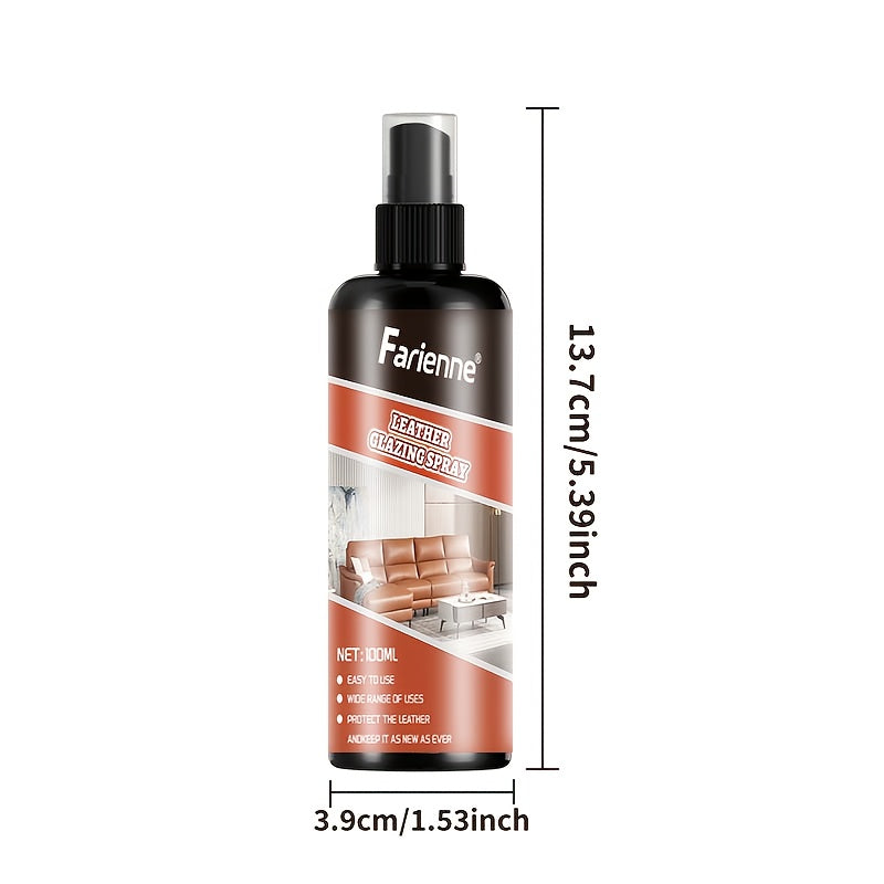 Leather Glazing Spray for Cars, Furniture, Shoes, and Bags