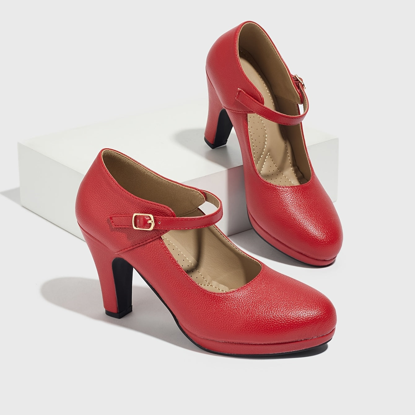 Women High Heel Platform Shoes Elegant Party Dress Heel Black Size 7