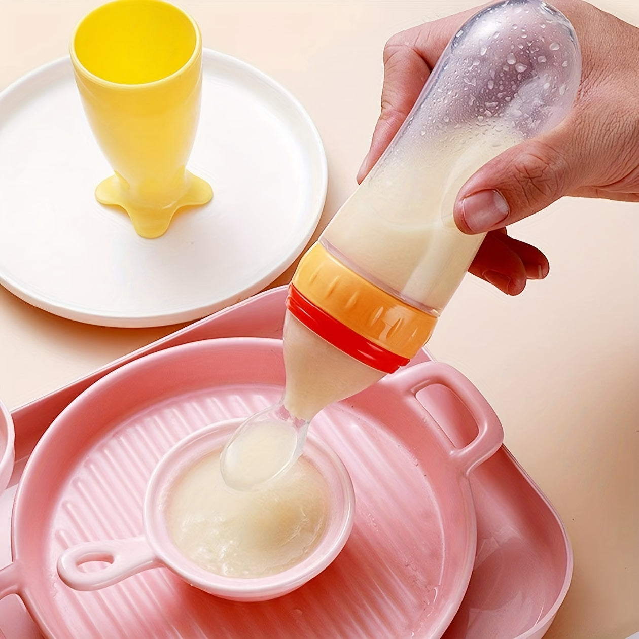Baby Bottle for Milk and Rice Porridge Silicone 0+ 3+ 6+