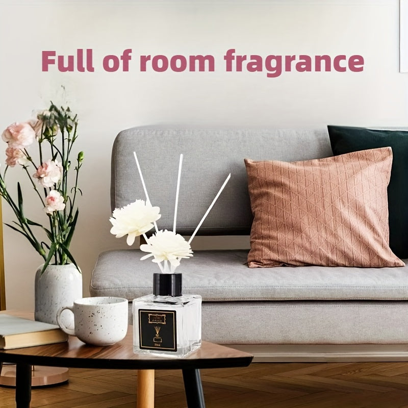 50ml Flameless Reed Diffuser Set with Essential Oil Fragrance Dried Flowers for Home Decor
