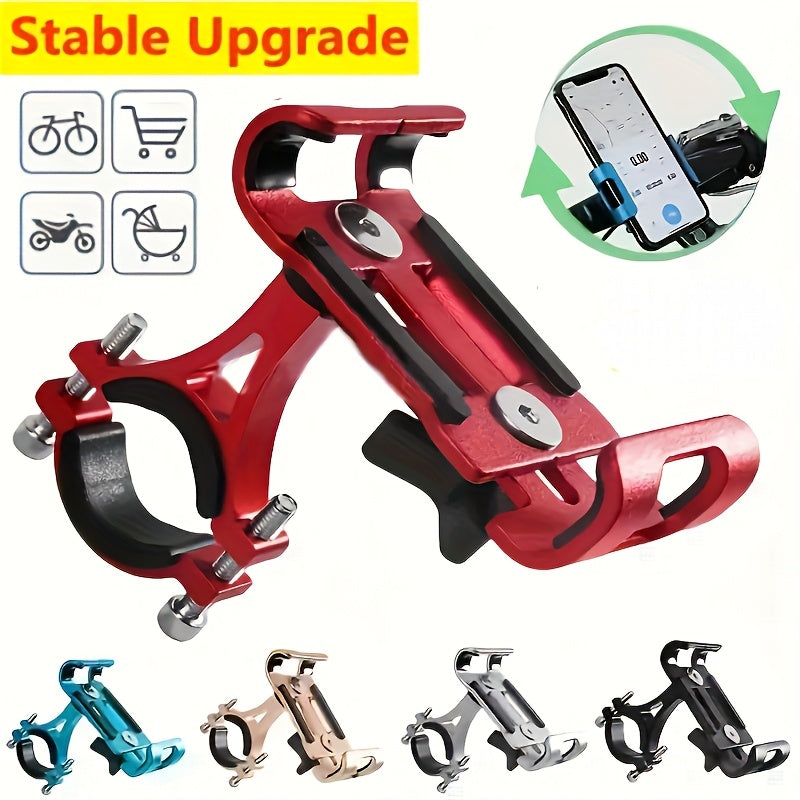 Bike Phone Mount Aluminum Alloy Adjustable Handlebar Holder for GPS Smartphone