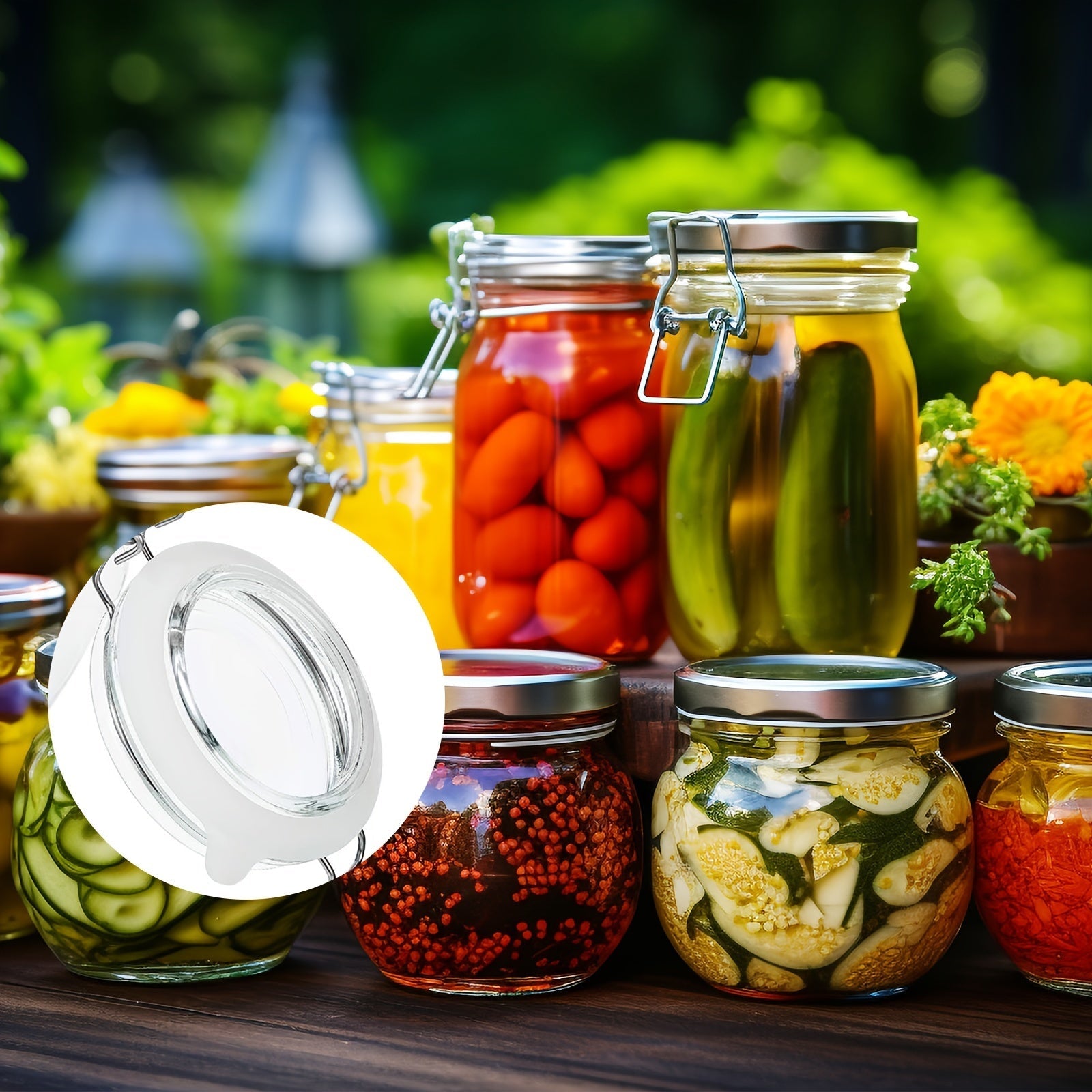 10 ta oq silikondan yasalgan oddiy bankalar, idishlar va shishalar uchun muhrlangan halqalar to'plami. Oshxona tashkiloti va saqlash uchun mukammal. Zarur oshxona aksessuarlari.