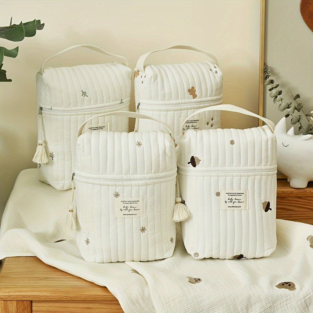 Pampers uchun sumka, Ona uchun sumka, Tikişli pampers saqlash sumkasi, Aravachaga osiladigan sumka, Portativ pampers saqlash sumkasi