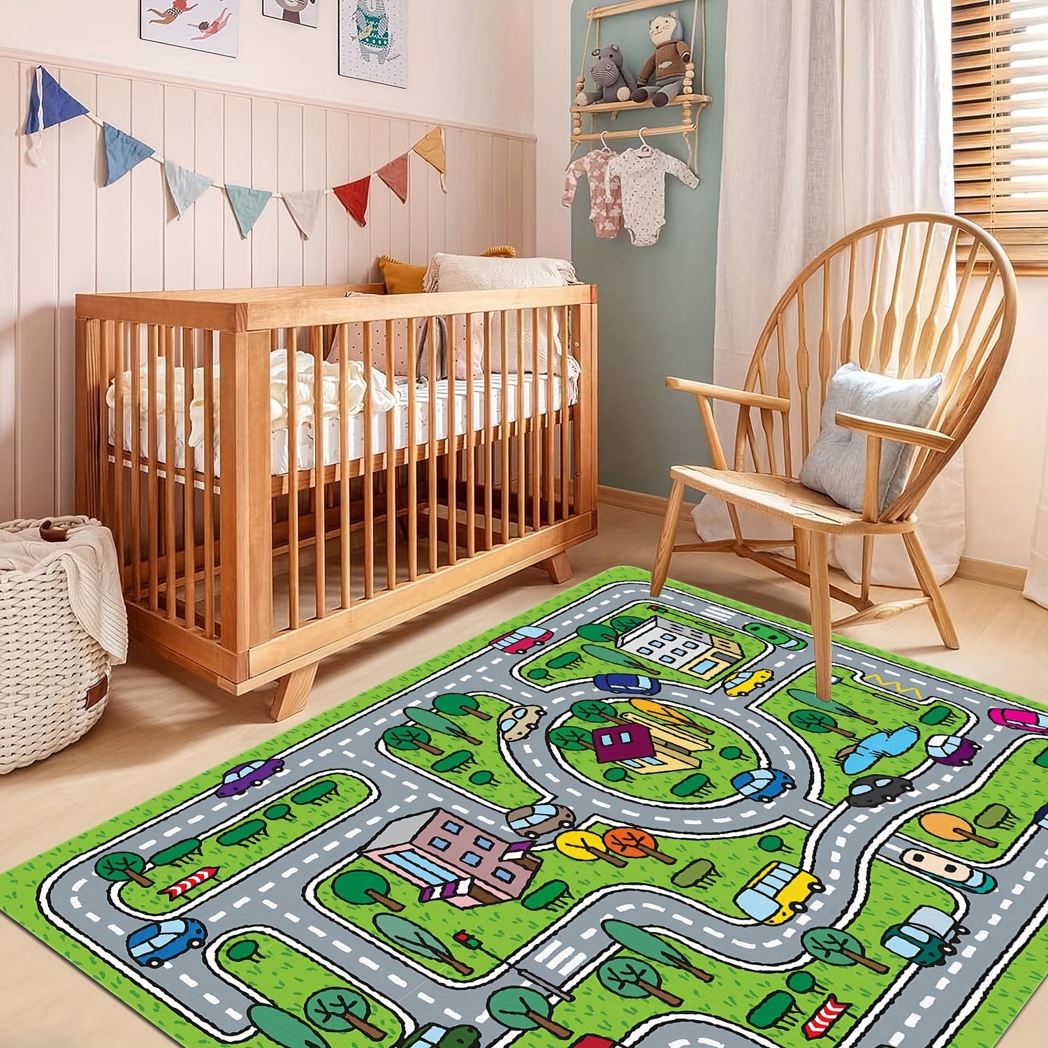 Большой милый мультяшный узор игровой коврик для гостиной спальни и игровой комнаты, нескользящий напольный коврик, домашний декор