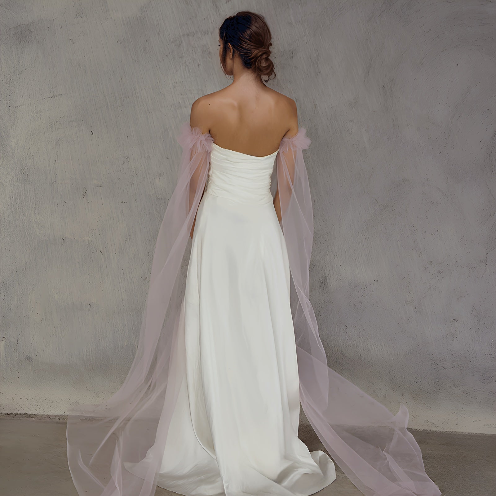 Long Tulle Bridal Sleeve Covers for Weddings in Various Colors Nylon Hand Wash