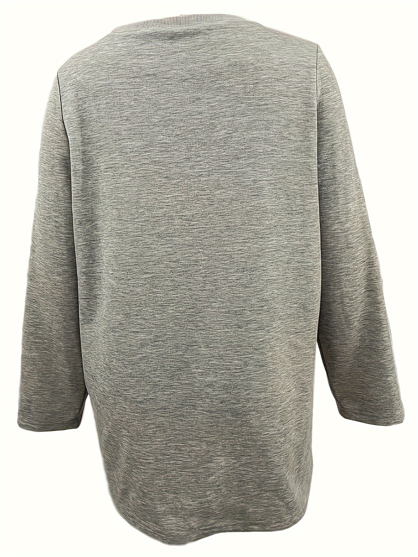 Women's Fleece Pullover with Leopard Checkered Heart Design Cozy Long Sleeve Top