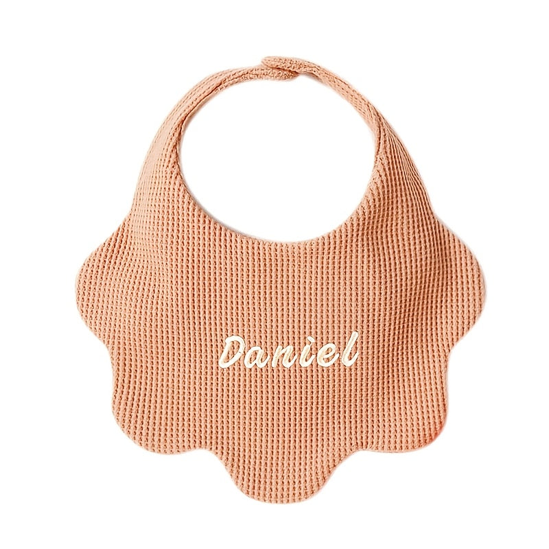 Personalized Baby Drool Bibs with Custom Embroidery, Adjustable Snap Closure