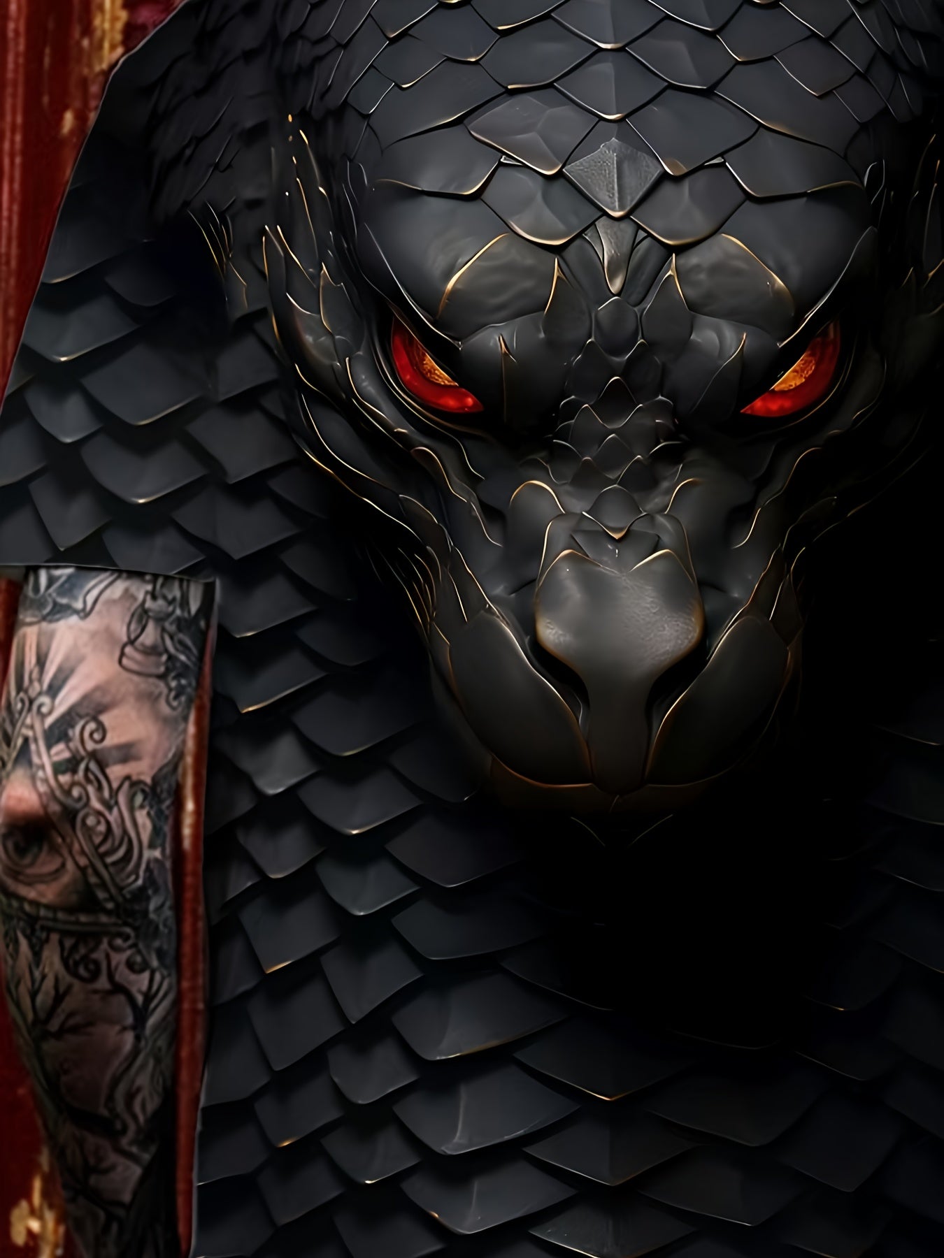 Мужская футболка большого размера с коротким рукавом, 3D-змеиный узор, летняя трикотажная полиэстеровая