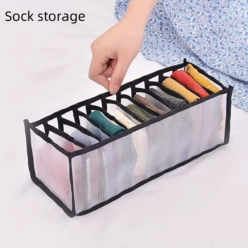 Cotton Blend Storage Boxes for Socks Bras Underwear Drawer Organizer