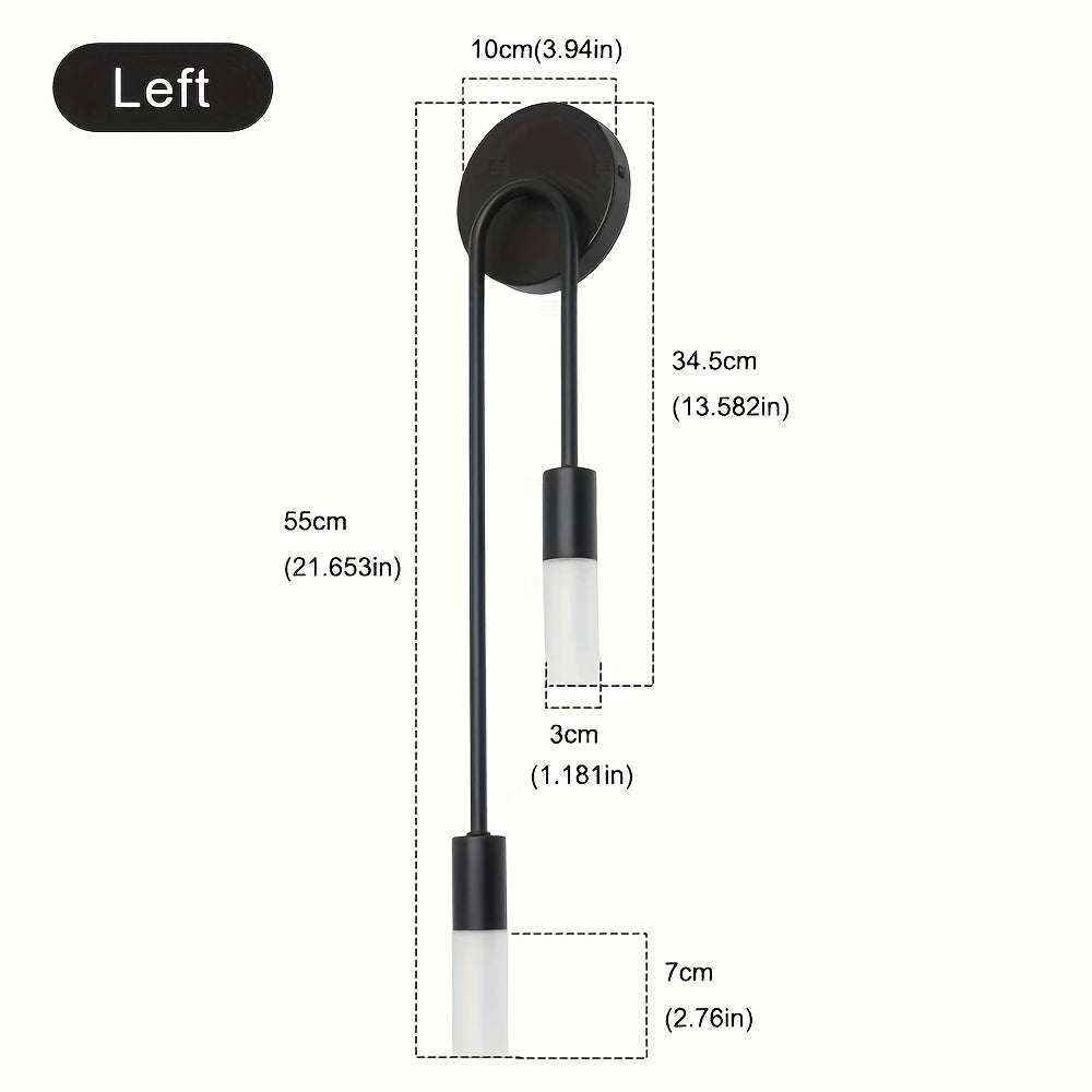 Black and Gold Wall Lamp with G9 Holder Candle-Style Indoor Lighting