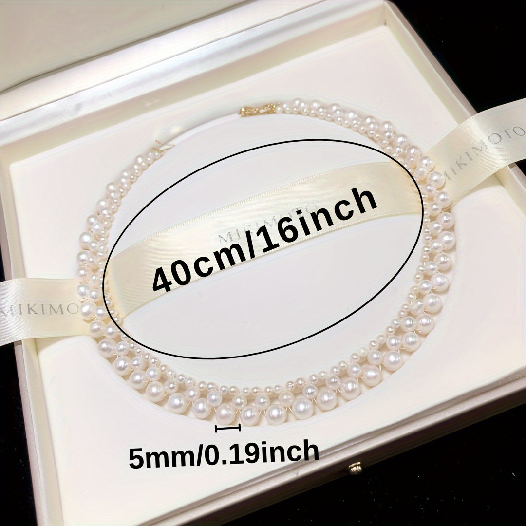 Pearl Necklace for Women Freshwater Pearl Jewelry Elegant Gift for Mother's Day