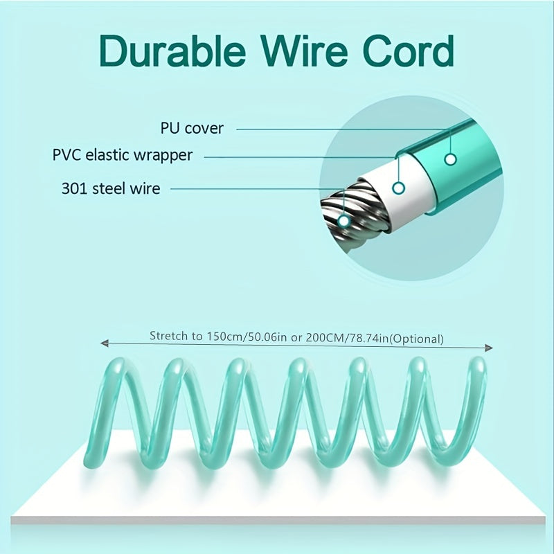 Kids Safety Wrist Strap Blue TPU Anti-Lost Walking Harness Adjustable Cord for Active Children