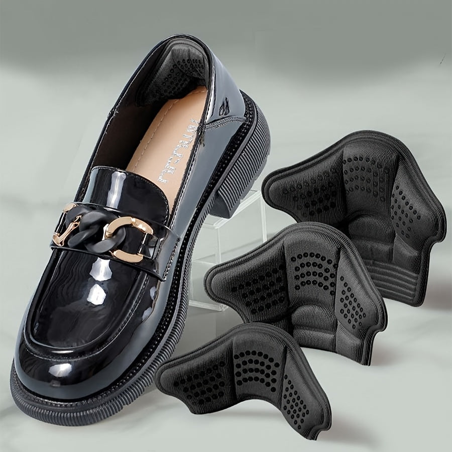 2 Pack Black Memory Foam Heel Cushion Inserts Anti-Slip Comfort for Shoes