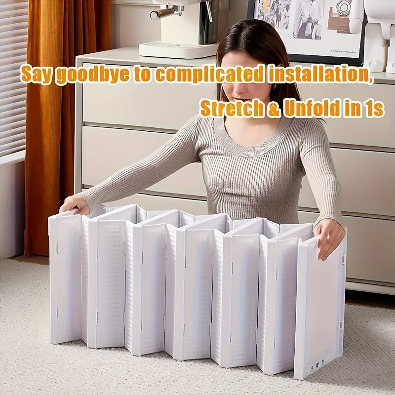 Stackable Plastic Shoe Rack with Lid, 6-Layer Foldable Storage Organizer