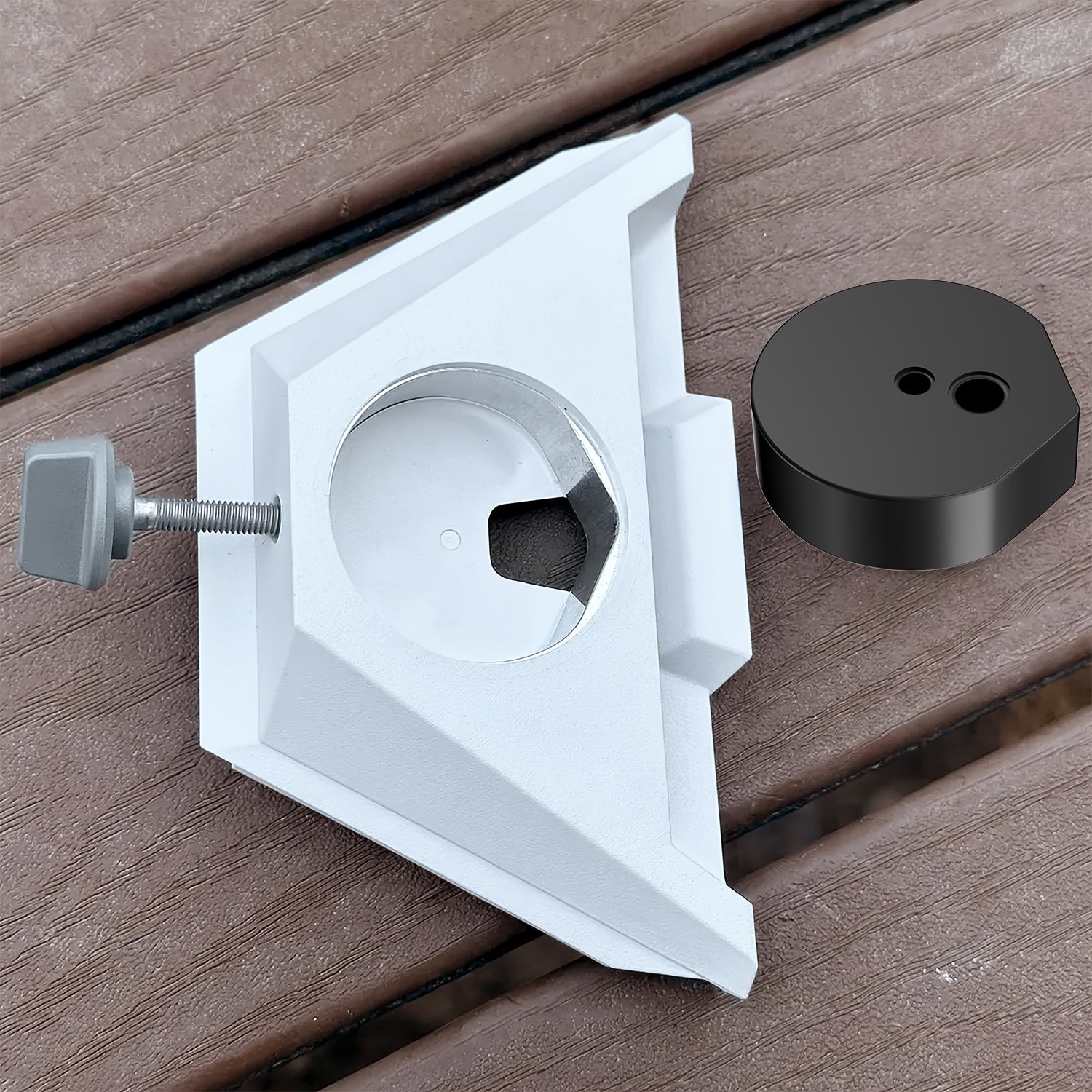 Adaptador de montaje en trípode de aleación de aluminio negro para uso en vehículo 1/4-20 y 3/8-20 roscado