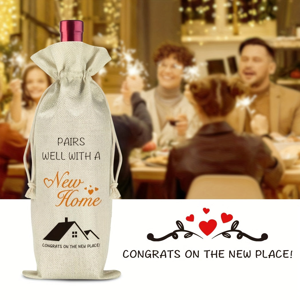 Homeowners Gift Bag Housewarming Wine Present for Men Women