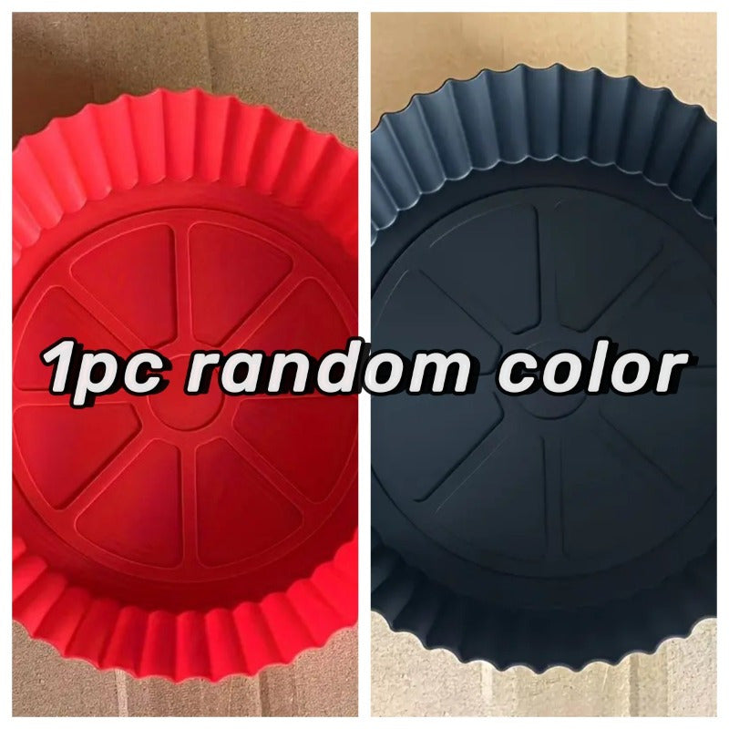Silicone Air Fryer Mat Collapsible Reusable 8-Inch 3D Round Kitchen Baking Tool
