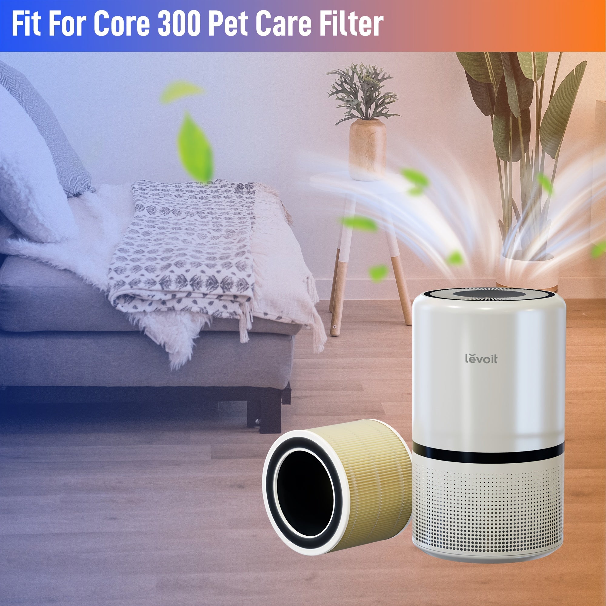 True HEPA H13 Pet Care Purifier Filter for Odor Control and Allergen Reduction
