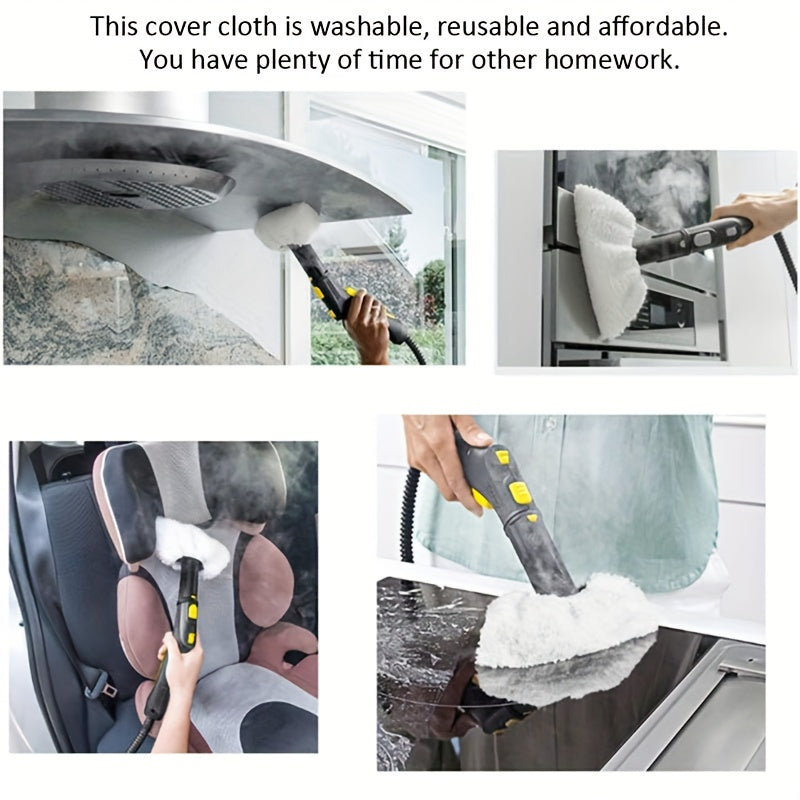 8 Reusable Microfiber Steam Mop Pads for Floor Cleaning White 8 Pieces