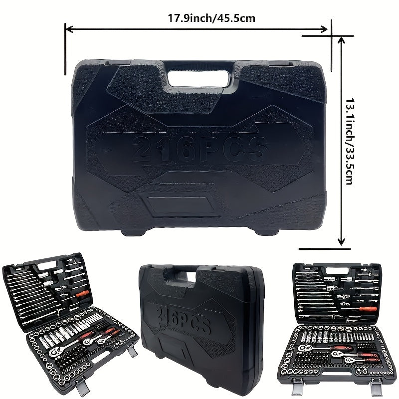 Auto Repair Tool Kit with Torque Wrench and Screwdriver Set for Vehicles