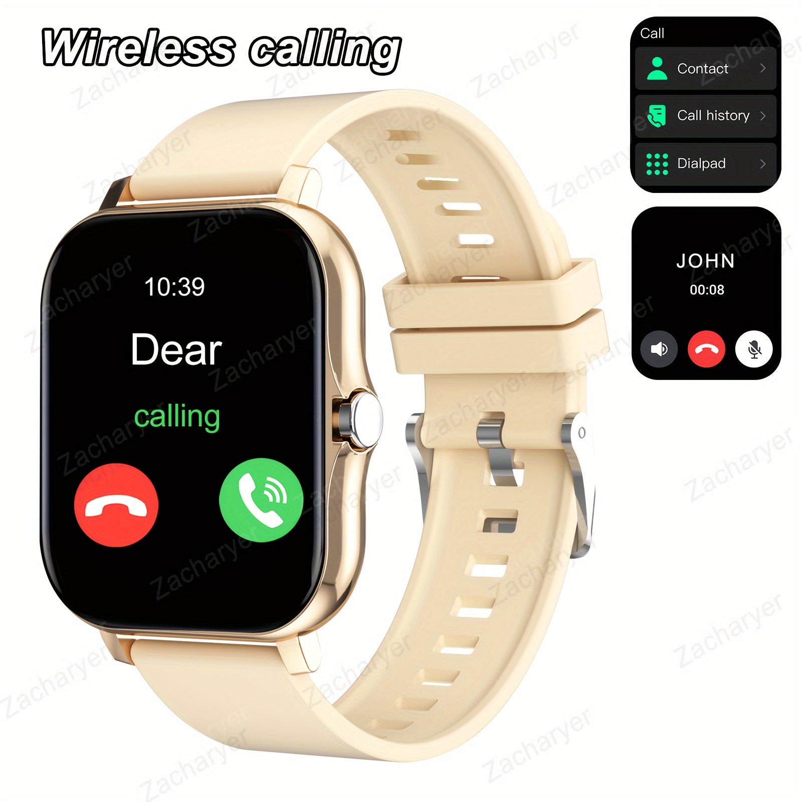 Unisex Smartwatch with Sports Modes Compatible with Android and iPhone Black