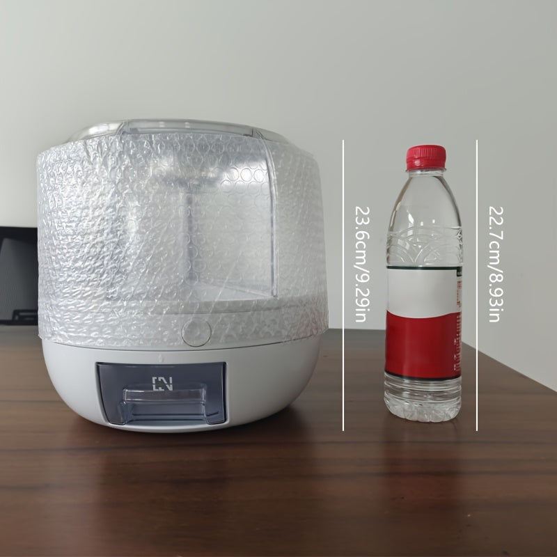 Cubeta de presión para arroz doméstico con caja de almacenamiento de granos giratoria, a prueba de insectos y humedad