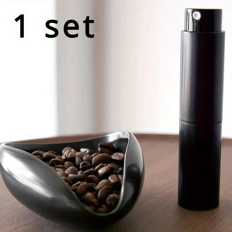 Ceramic Coffee Bean Dispenser Tray Set of 1 or 2 Hand-Wash Espresso Barista Accessories