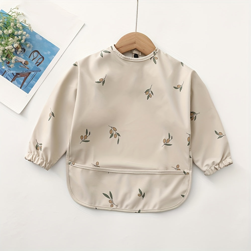 Убедитесь, что ваш ребенок остается чистым и без беспорядка с этим водонепроницаемым нагрудником с длинными рукавами, идеально подходящим для подарков на Хэллоуин, Рождество, День благодарения и Пасху.