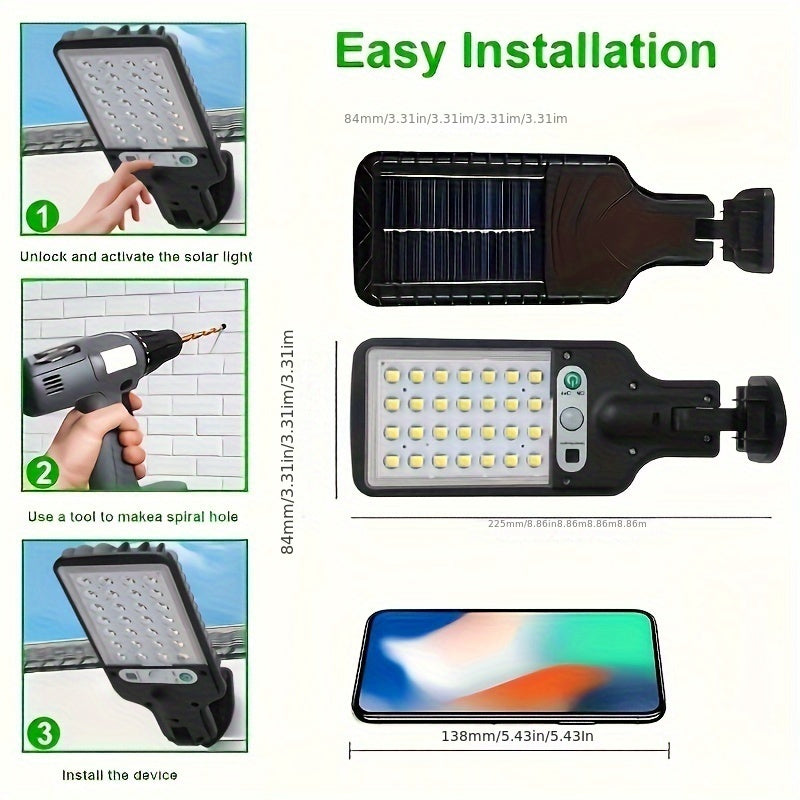Уличный солнечный уличный светильник с пультом дистанционного управления, светодиодный настенный светильник, садовый свет, сенсор движения