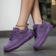Women's Purple Casual Sneakers with Star Embellishments and Cushioned Sole