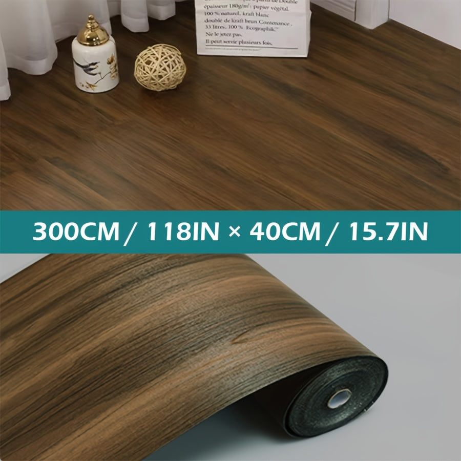 Retro Wood Grain Self-Adhesive Wallpaper Waterproof Oil-Resistant for Furniture and Room Makeovers 39.88cm x 299.72cm
