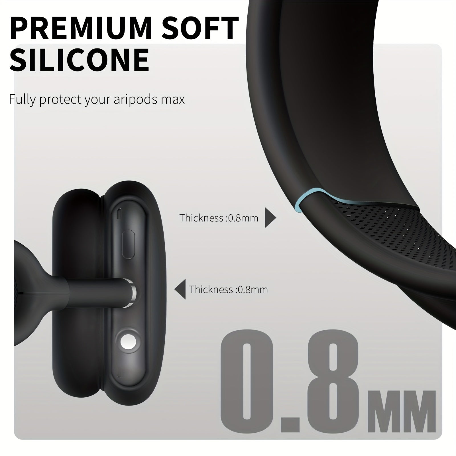 Fundas de silicona para auriculares AirPods Max antirayaduras, a prueba de polvo y golpes, en varios colores