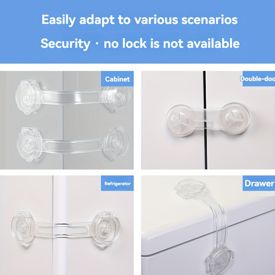 5 dona oq polietilen shkaflar va muzlatgichlar uchun xavfsizlik kamarlarini qulflash uchun