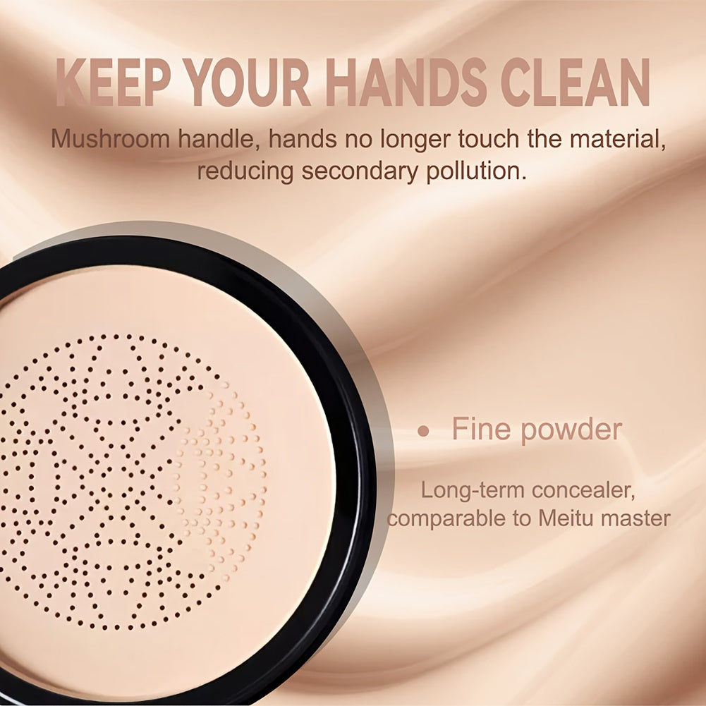 Base de maquillaje en polvo con aire hidratante para mujer, cobertura total, aspecto natural y radiante