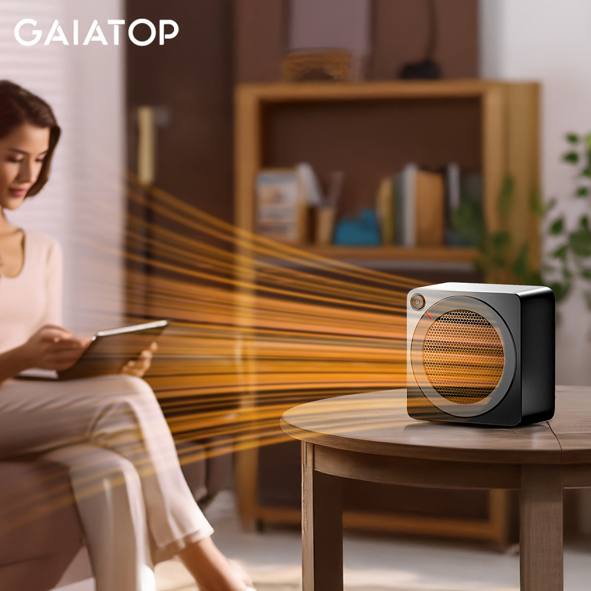 Мини-электрический нагреватель из керамики, квадратный настольный обогреватель, защита от перегрева