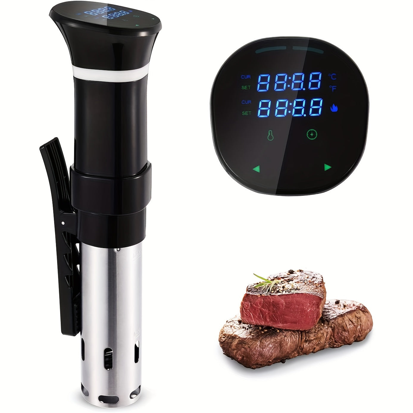 Cocedor de precisión sous vide con control de temperatura y temporizador para carne tierna, filete, enchufe europeo