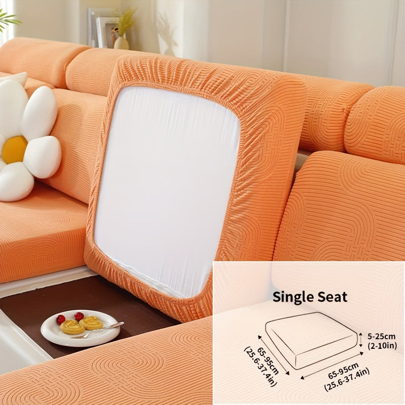 Чехол для дивана жаккард с универсальной посадкой и эластичным дизайном для защиты мебели и домашнего декора в любой комнате.