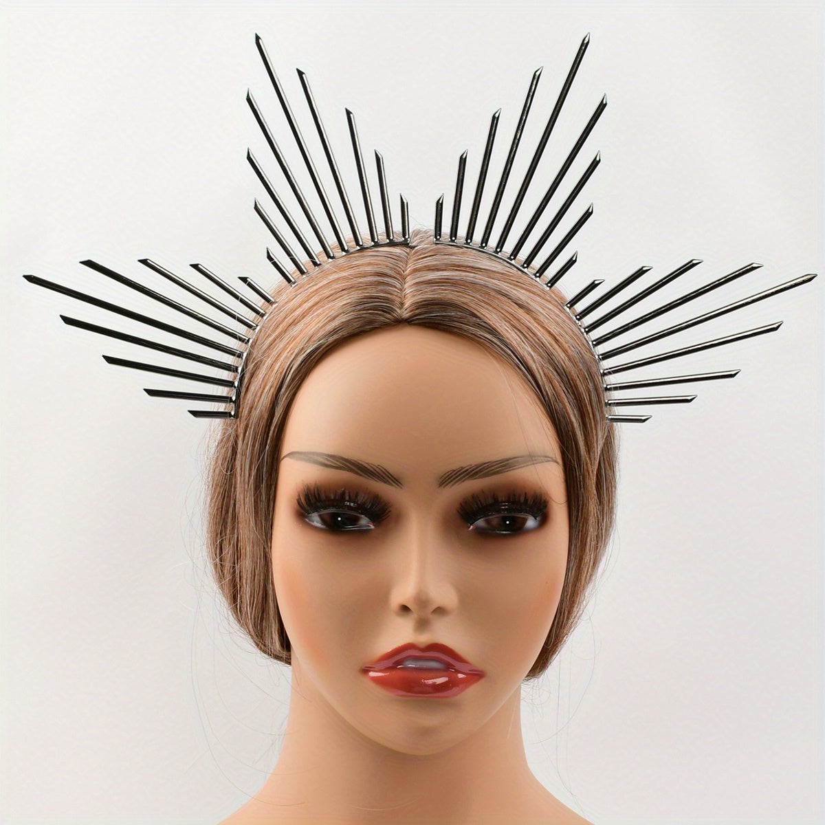 Vintage Gold Hair Crown Tiara with Faux Pearl Headband for Women