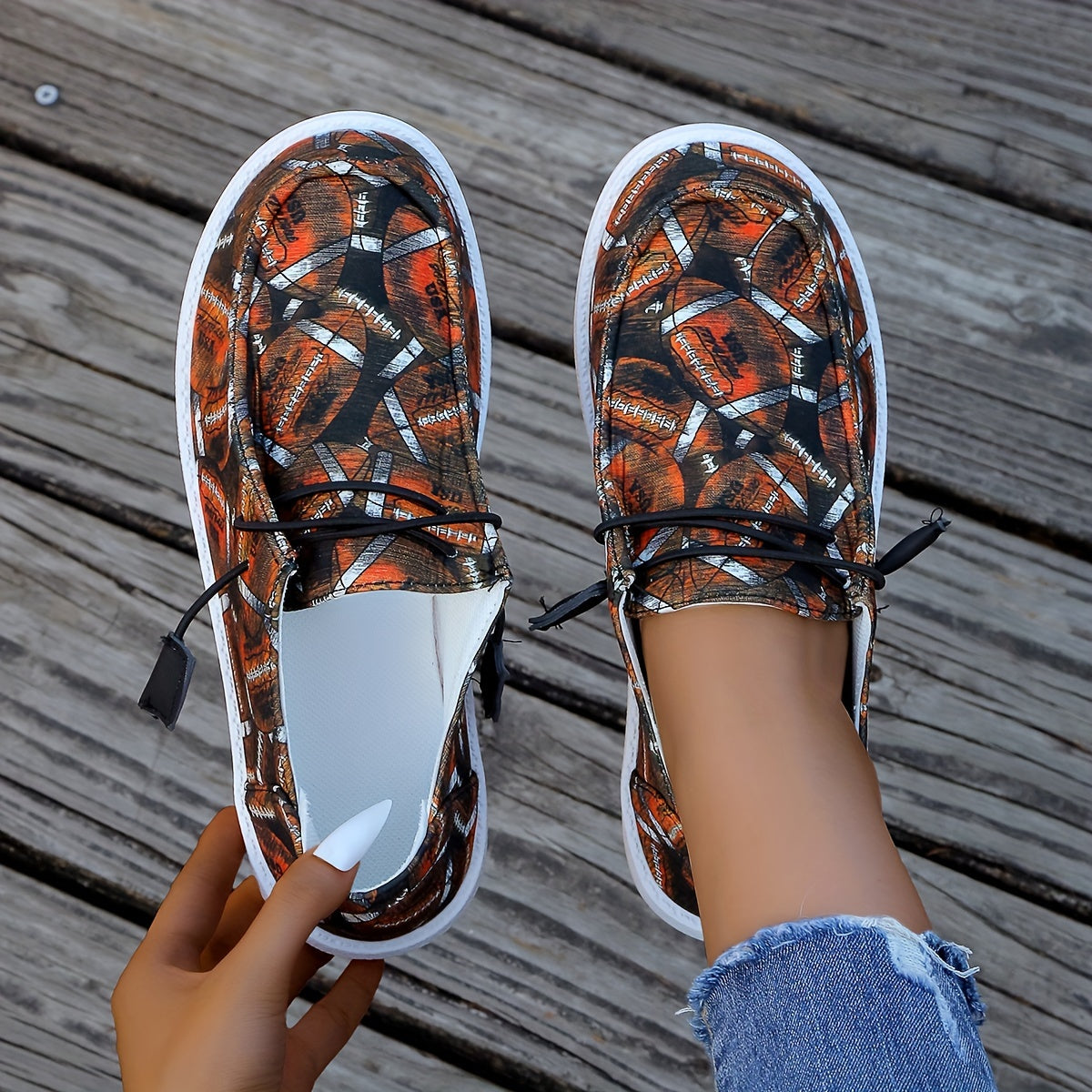 Women's Canvas Shoes Large Size Casual Cartoon Pattern All Seasons