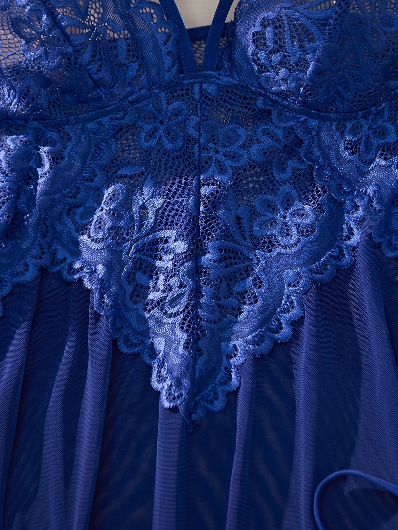 Women's Sleep Shirt Lace Trim Ruffled Low-Rise Comfortable Nightwear