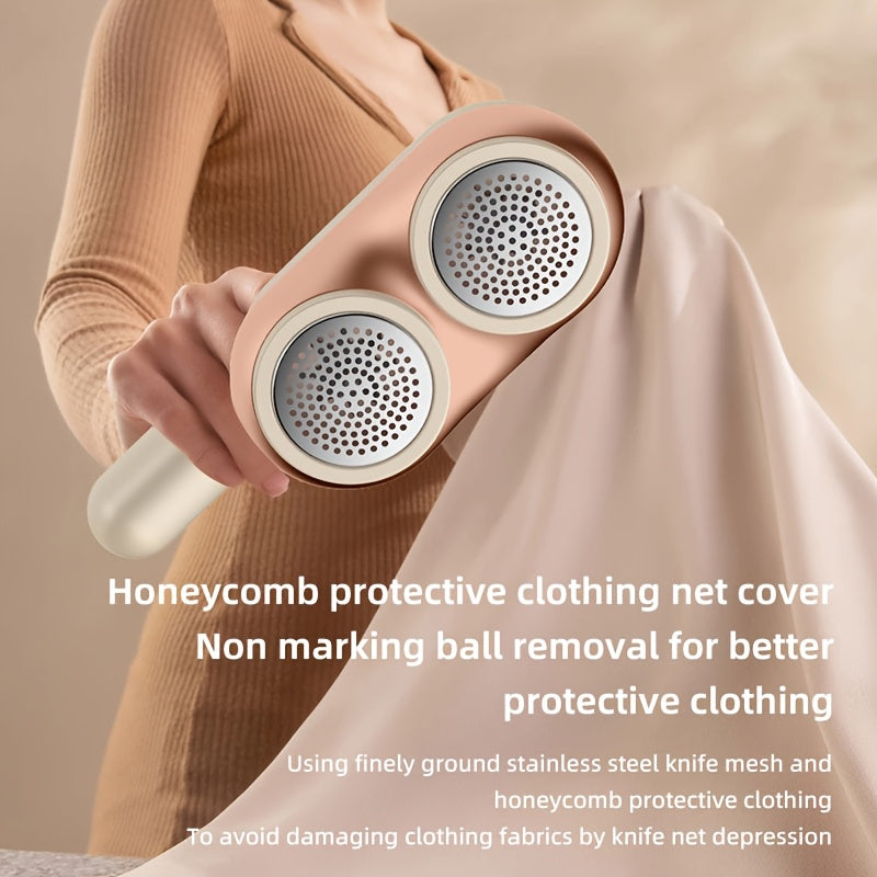 OSREE Elektrik Ikki Boshli Matolarni Qayta Qaytaruvchi, 12 Pichoq, 2x40mm Tarmoq, 180° Aylanuvchi Qiyshiq Tutqich, Raqamli Ko'rsatkich, Zaryadlanadigan Lityum Batareya - Kiyimlardan Pillalarni Olib Tashlash Uchun Ideal